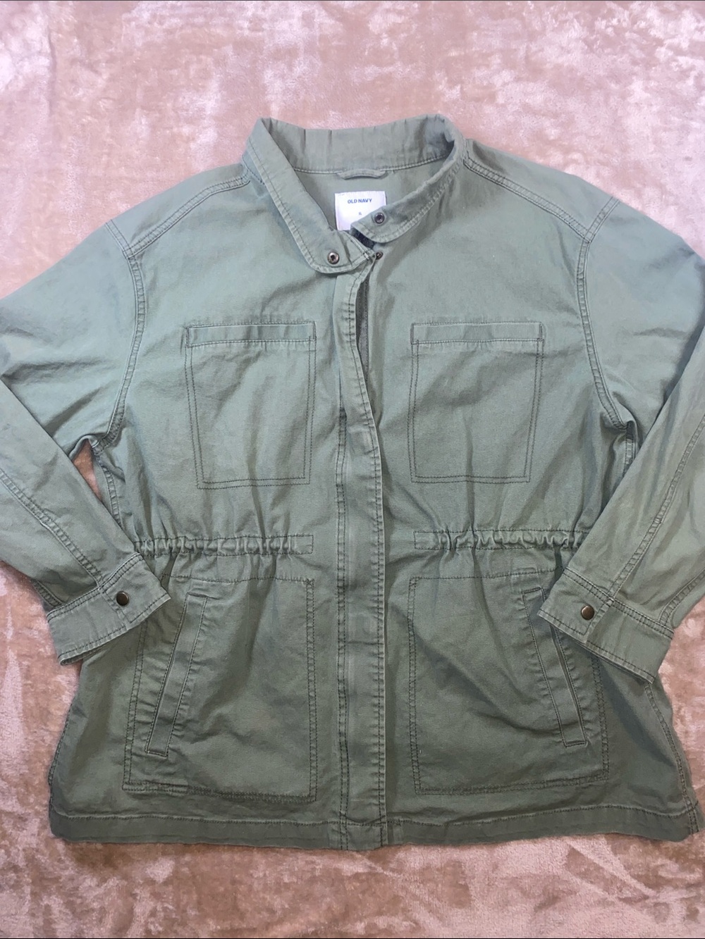 Old Navy Green Stand-Collar Utility Jacket